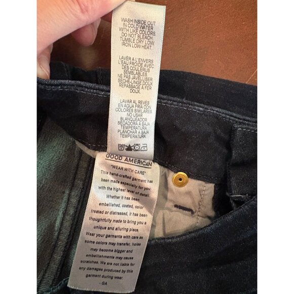 Good American Denim Good Legs Skinny Jeans Dark Wash Mid Rise Size 27 or US 4 - Picture 6 of 11